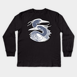 Great Blue Herons Kids Long Sleeve T-Shirt